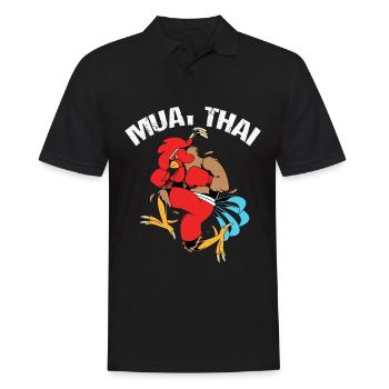 Kickboxer Thai boxing Muay thai Kickboxing - Männer Poloshirt - Schwarz - Vorne - Kai (181cm)