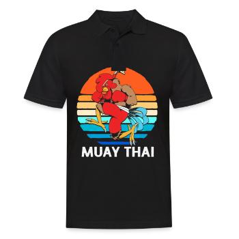 Thai boxing Kickboxer Kickboxing Muay thai - Männer Poloshirt - Schwarz - Vorne - Kai (181cm)