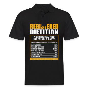 Dietician Diet - Men's Polo Shirt - black - Front - Kai (181cm)