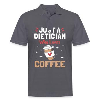 Dietician Diet Coffee - Men's Polo Shirt - charcoal grey - Front - Nico (186cm)
