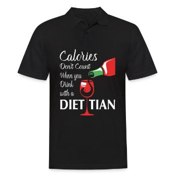 Diet Dietician - Men's Polo Shirt - black - Front - Kai (181cm)