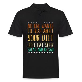 Dietician Diet Salad - Men's Polo Shirt - black - Front - Kai (181cm)