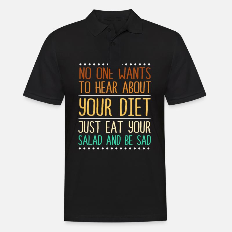 Diätassistent Diät Salat - Männer Poloshirt - Schwarz