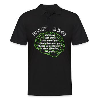 Car accident Traumatic brain injury Traumatic brain injury - Men's Polo Shirt - black - Front - Kai (181cm)