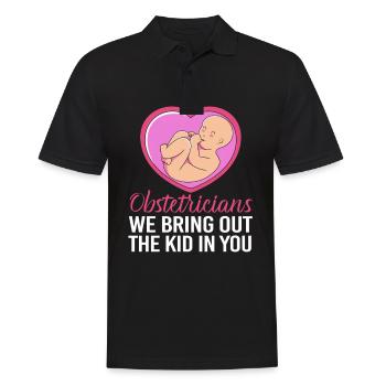 Hebamme Obgyn Frauenheilkunde Geburtshilfe - Männer Poloshirt - Schwarz - Vorne - Kai (181cm)