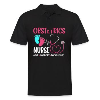 Obgyn Frauenheilkunde Geburtshilfe Hebamme - Männer Poloshirt - Schwarz - Vorne - Kai (181cm)