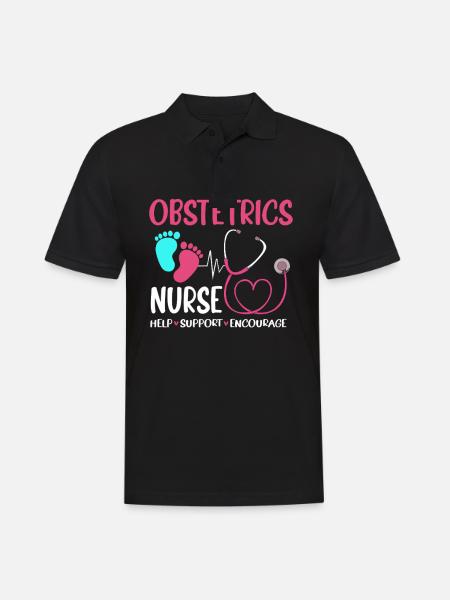 Obgyny Obstetrics Midwife - Men's Polo Shirt - black