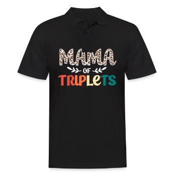 Drilling Mutter Mama - Männer Poloshirt - Schwarz - Vorne - Kai (181cm)