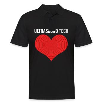 Ultraschalltechniker Ultraschall Techniker - Männer Poloshirt - Schwarz - Vorne - Kai (181cm)