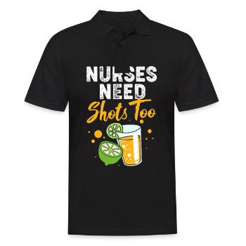 Nurse Hospital Nurse - Men's Polo Shirt - black - Front - Kai (181cm)