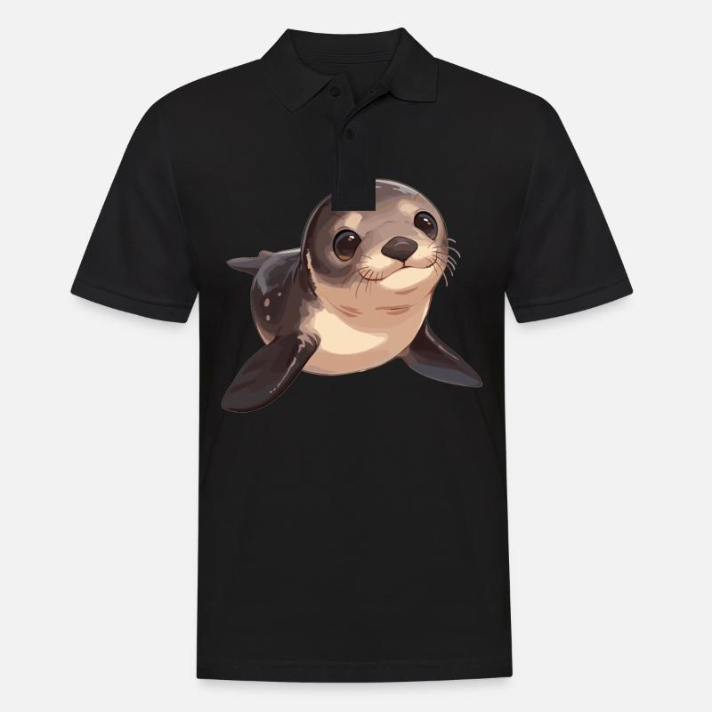 Seelöwen Seelöwe - Männer Poloshirt - Schwarz