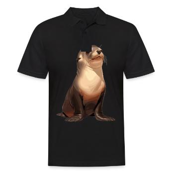 Sea Lions Sea Lion - Men's Polo Shirt - black - Front - Kai (181cm)