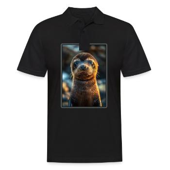Sea Lions Sea Lion - Men's Polo Shirt - black - Front - Kai (181cm)