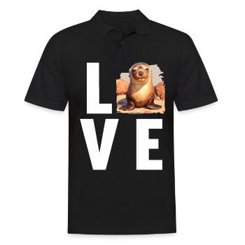 Sea Lions Sea Lion - Men's Polo Shirt - black - Front - Kai (181cm)