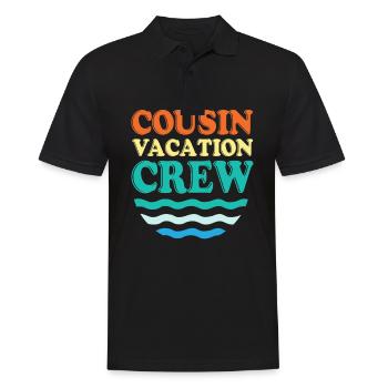 Cousin Crew - Männer Poloshirt - Schwarz - Vorne - Kai (181cm)