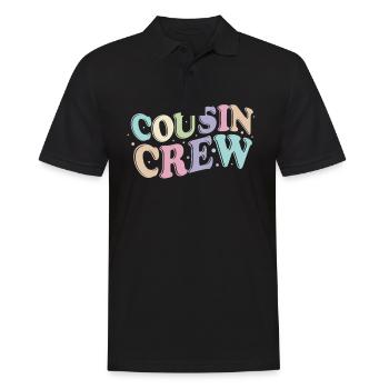 Cousin Crew - Männer Poloshirt - Schwarz - Vorne - Kai (181cm)