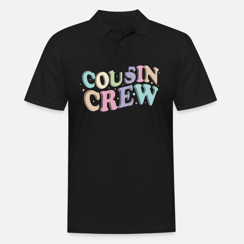 Cousin Crew - Männer Poloshirt - Schwarz