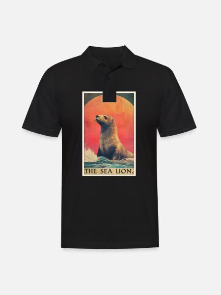 Seelöwen Seelöwe - Männer Poloshirt - Schwarz