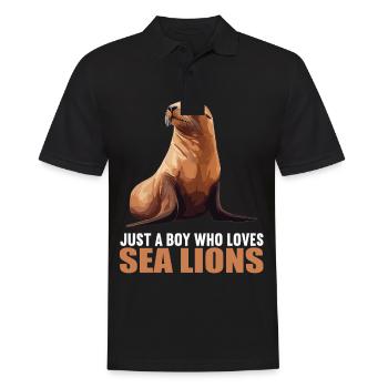 Sea Lions Sea Lion - Men's Polo Shirt - black - Front - Kai (181cm)
