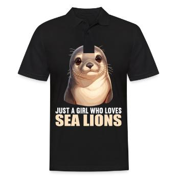 Sea Lions Sea Lion - Men's Polo Shirt - black - Front - Kai (181cm)