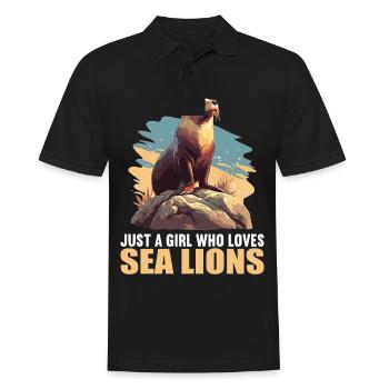 Sea Lions Sea Lion - Men's Polo Shirt - black - Front - Kai (181cm)