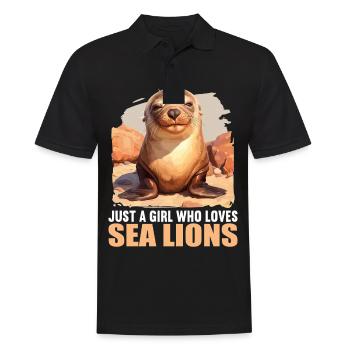 Sea Lions Sea Lion - Men's Polo Shirt - black - Front - Kai (181cm)