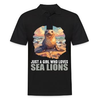 Sea Lions Sea Lion - Men's Polo Shirt - black - Front - Kai (181cm)
