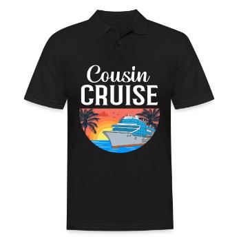 Cousins Kreuzfahrt Kreuzfahrtschiff - Männer Poloshirt - Schwarz - Vorne - Kai (181cm)