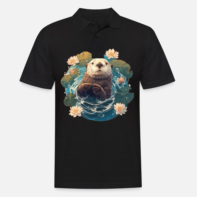 Loutre de mer - Polo Homme - noir