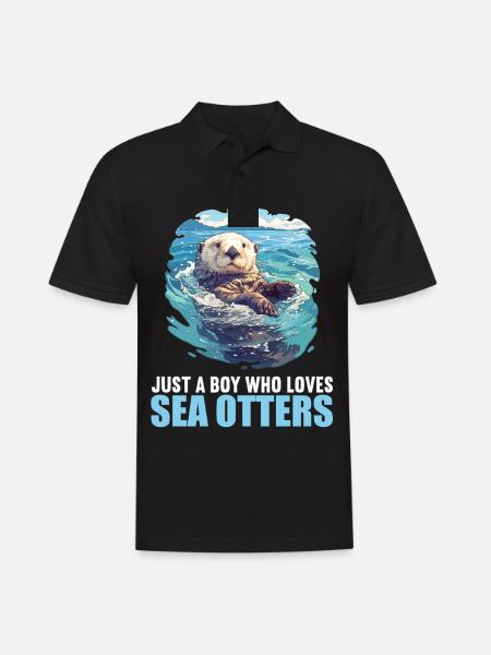 Sea otter - Men's Polo Shirt - black