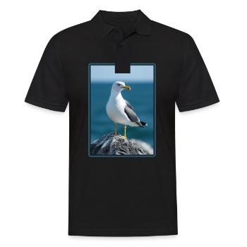 Seagulls Seagull - Men's Polo Shirt - black - Front - Kai (181cm)