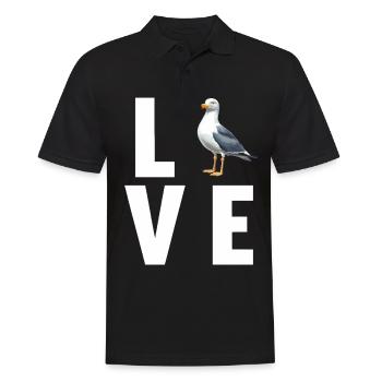 Seagulls Seagull - Men's Polo Shirt - black - Front - Kai (181cm)