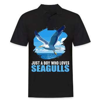 Seagulls Seagull - Men's Polo Shirt - black - Front - Kai (181cm)