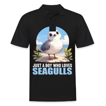 Seagulls Seagull - Men's Polo Shirt - black - Front - Kai (181cm)