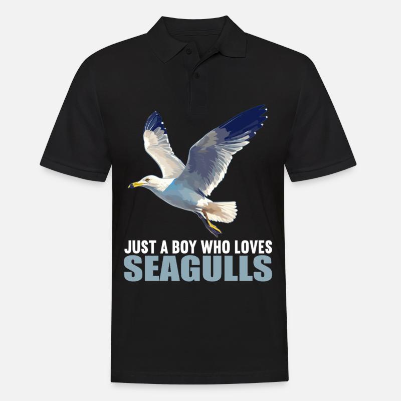 Möwen Möwe - Männer Poloshirt - Schwarz