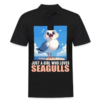 Seagulls Seagull - Men's Polo Shirt - black - Front - Kai (181cm)