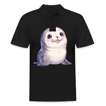 Seals, Seal - Men's Polo Shirt - black - Front - Kai (181cm)
