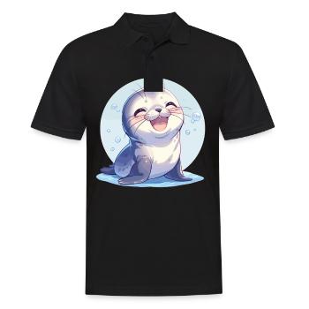 Seals, Seal - Men's Polo Shirt - black - Front - Kai (181cm)