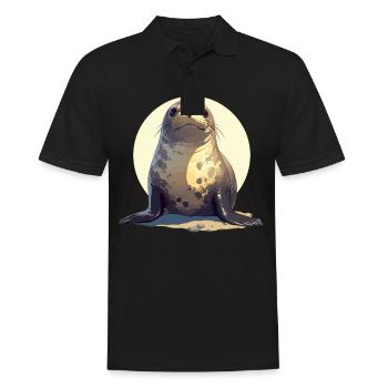 Seals, Seal - Men's Polo Shirt - black - Front - Kai (181cm)