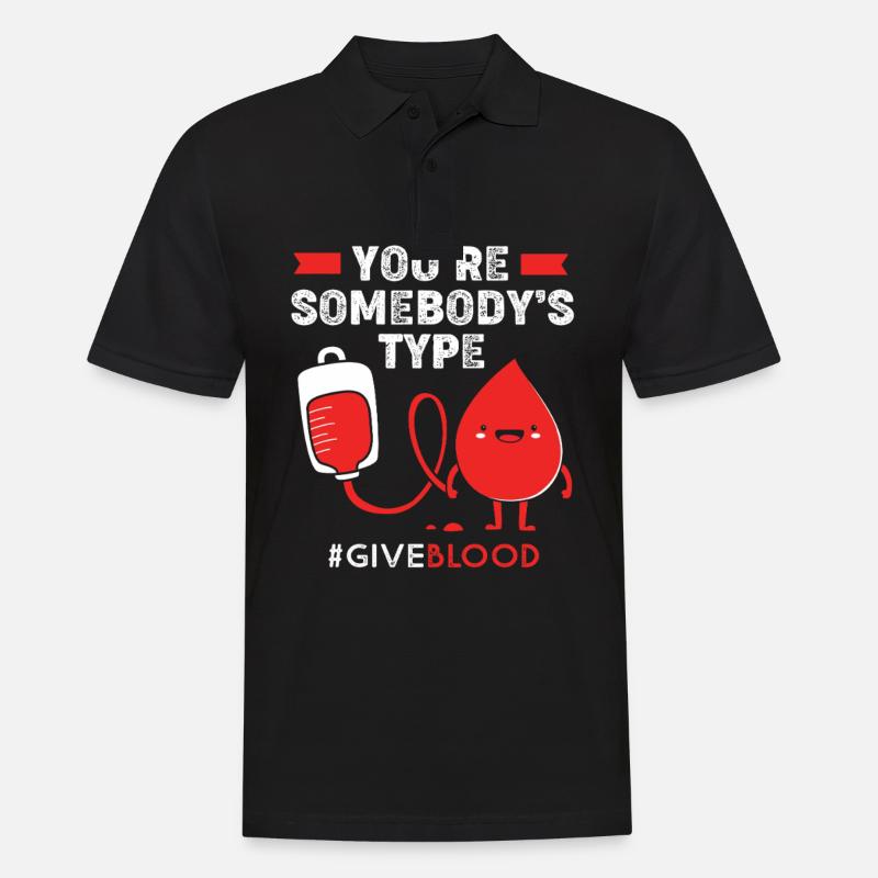 Blutspende Blut Blutspender - Männer Poloshirt - Schwarz