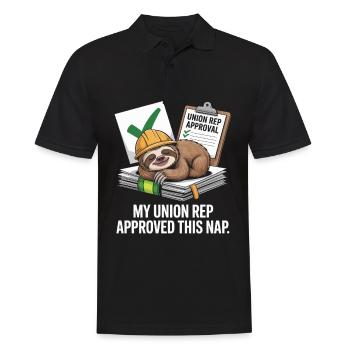 My Union Rep Approved This Nap Labor Day - Männer Poloshirt - Schwarz - Vorne - Kai (181cm)