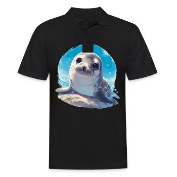 Seals, Seal - Men's Polo Shirt - black - Front - Kai (181cm)