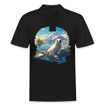Seals, Seal - Men's Polo Shirt - black - Front - Kai (181cm)