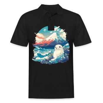 Seals, Seal - Men's Polo Shirt - black - Front - Kai (181cm)