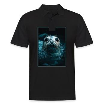 Seals, Seal - Men's Polo Shirt - black - Front - Kai (181cm)