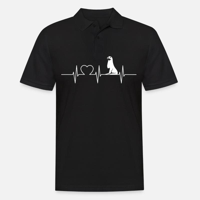Robben Robbe - Männer Poloshirt - Schwarz