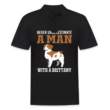 Brittany Dog Brittany Dog - Men's Polo Shirt - black - Front - Kai (181cm)