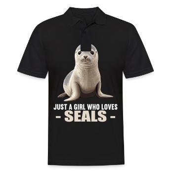 Seals, Seal - Men's Polo Shirt - black - Front - Kai (181cm)