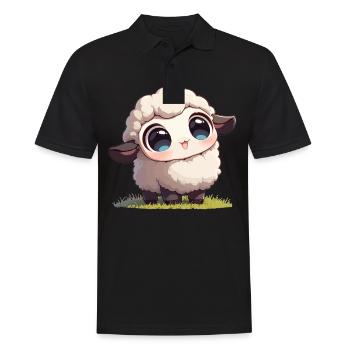 Schafe Schaf - Männer Poloshirt - Schwarz - Vorne - Kai (181cm)