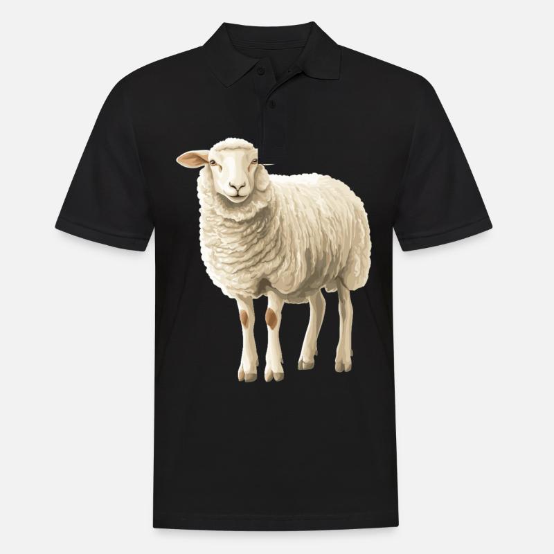 Schafe Schaf - Männer Poloshirt - Schwarz